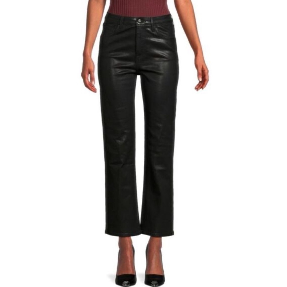 JONATHAN SIMKHAI river eco stretch vegan leather pant in black 2